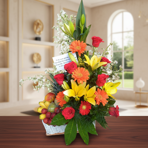 Floral Arrangement with Quitana Fruits